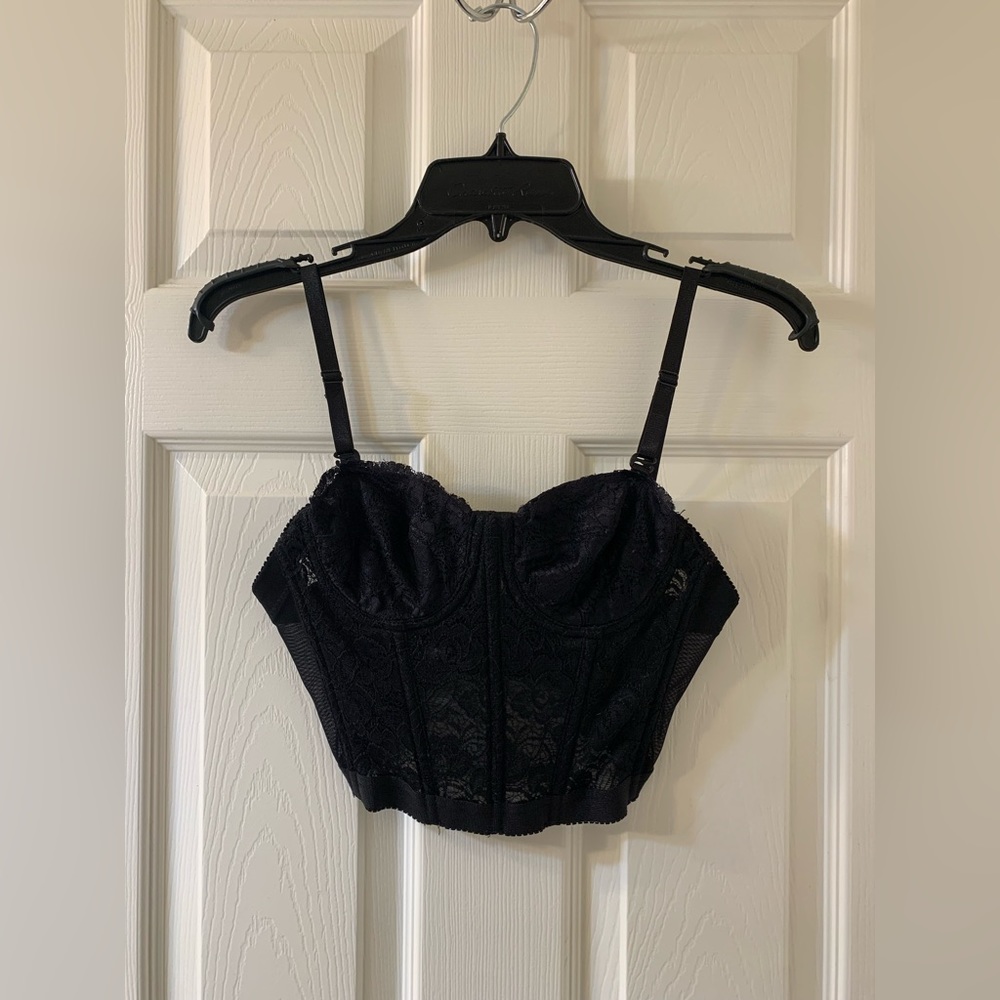 Black corset bra/crop top